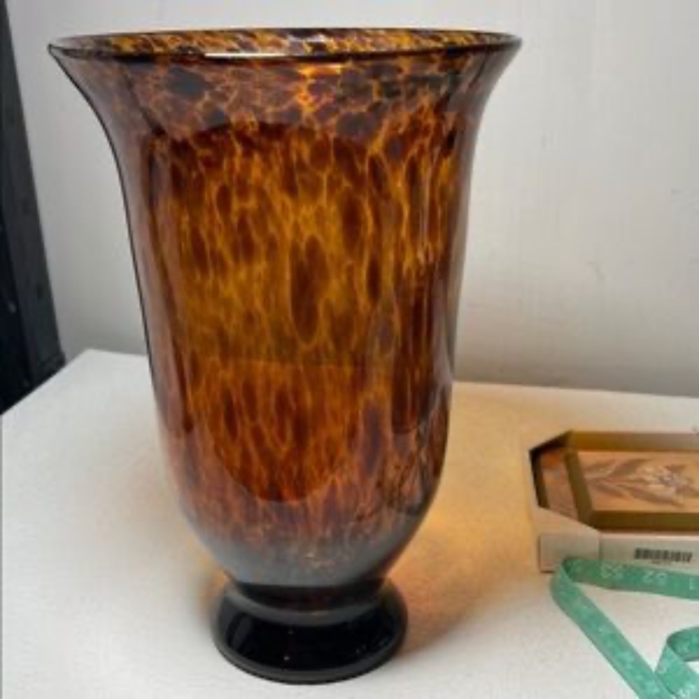 Jean Amber Glass Vase